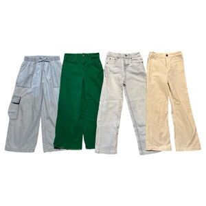 Girls Pants Lot Copper Key Kids Wide Leg Flare Bottom Blue Green Cream Size 8